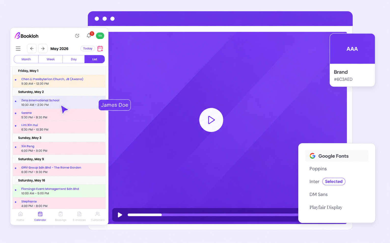 Flexible booking plans